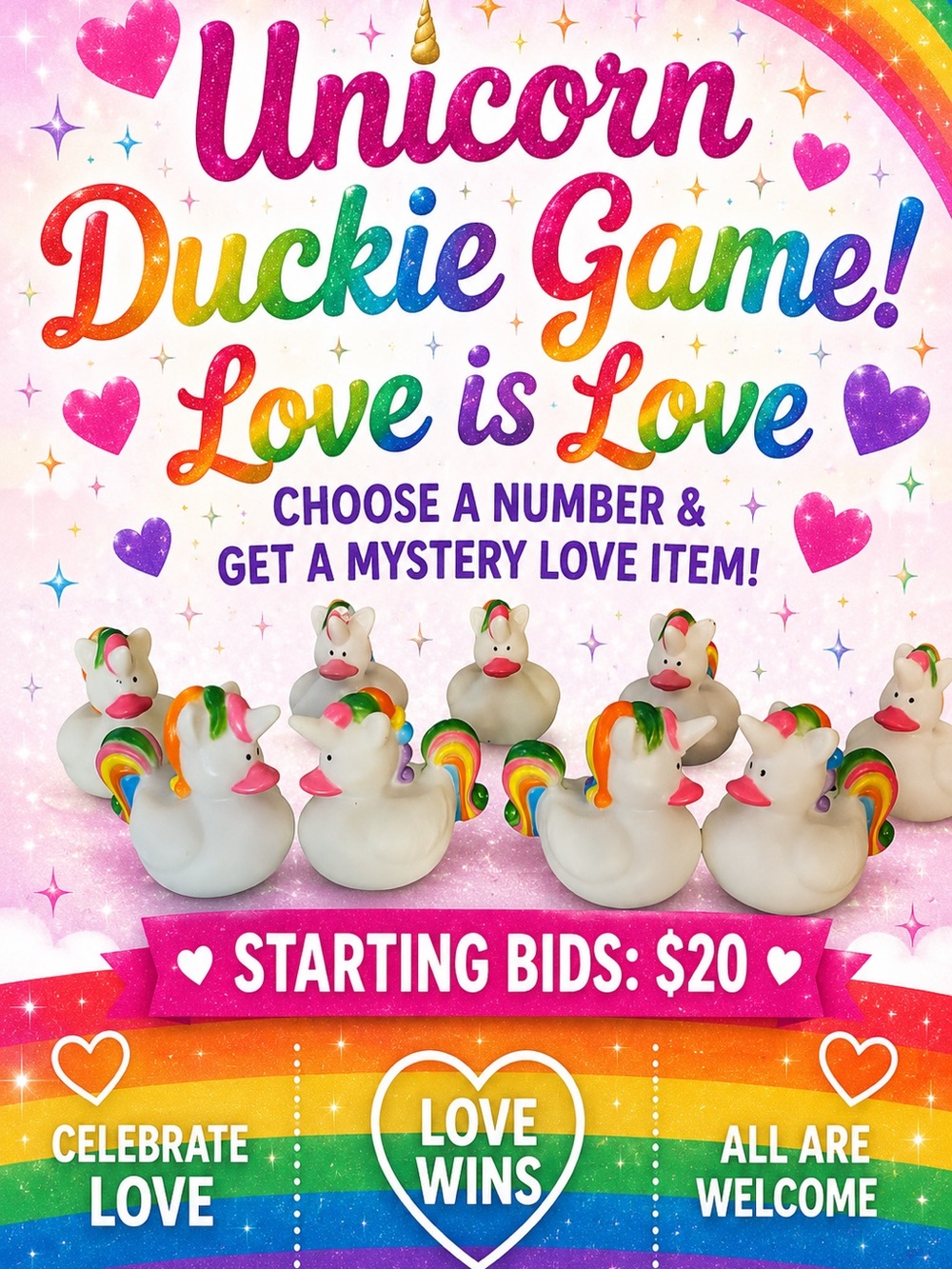 🦄🌈 UNICORN DUCKIE GAME – LOVE IS LOVE EDITION 🌈🦄